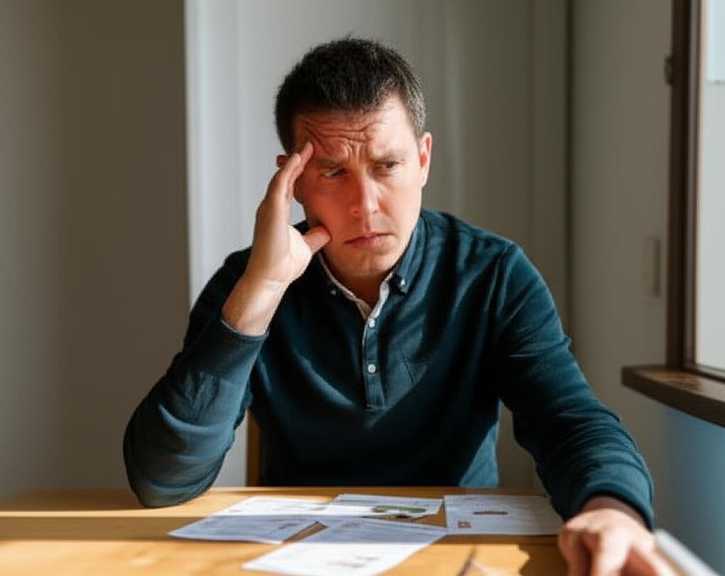 man feeling frustrated about health issues